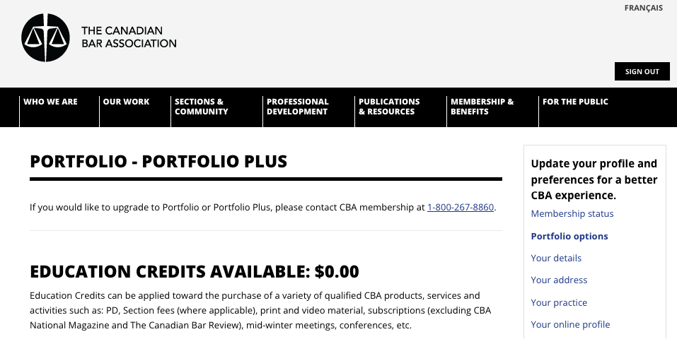Find Credit Balance - Membership Form EN